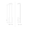 Z-Lite Stylet Outdoor Wall, 2-Light, 4.75 In.W x 24 In.L x 3.75 In.H, Sand Black/White 5007-24BK-LED - alternate 2